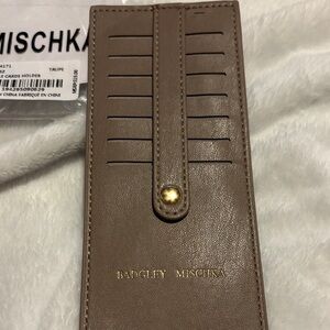 Badgley Mischka Brown Card Holder